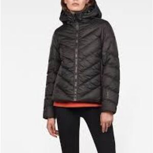 G-Star Raw Namic Lite Black Down Puffer Jacket Hooded Quilted XS